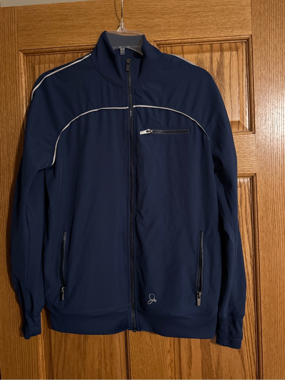 Jaanuu Navy Bomber Jacket with White Piping